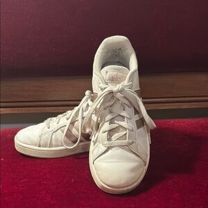 Adidas White & Rose Gold Sneakers Low-Top